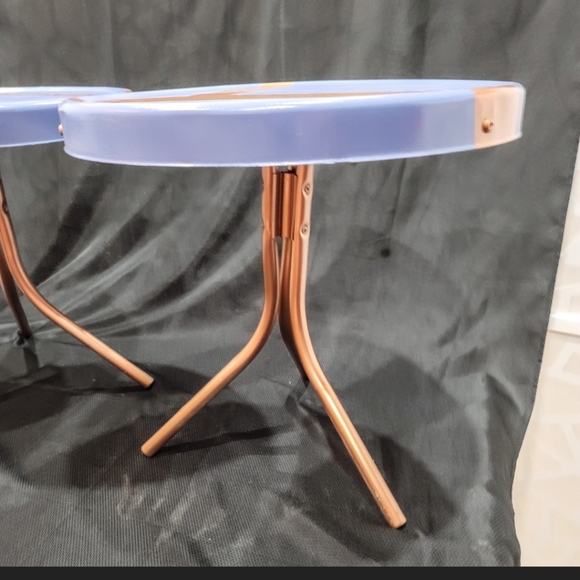 2 Painted Side Tables, Indoor/Outdoor, Patio, MCM - Mid Century Modern - Picture 7 of 9